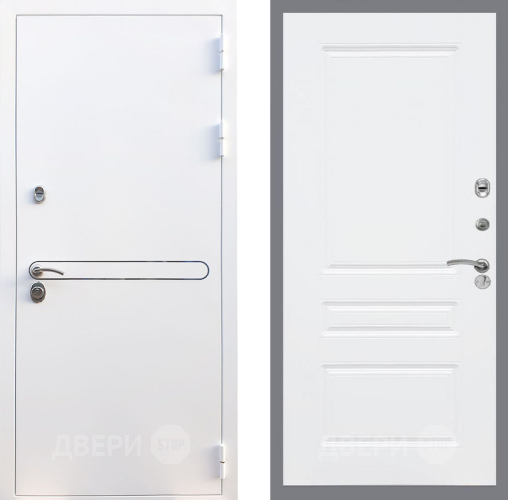 Входная металлическая Дверь Рекс (REX) 27 FL-243 Силк Сноу в Реутове