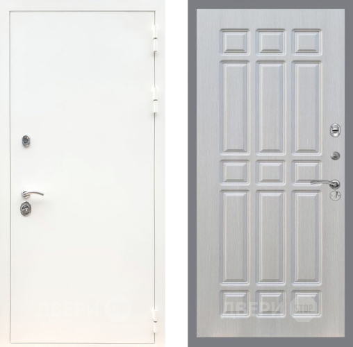 Входная металлическая Дверь Рекс (REX) 5 Белая Шагрень FL-33 Лиственница беж в Реутове