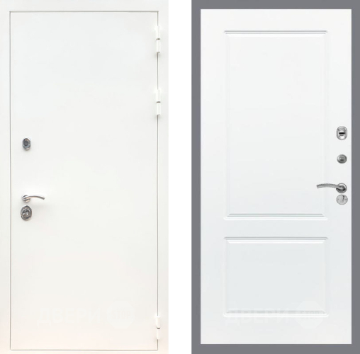 Входная металлическая Дверь Рекс (REX) 5 Белая Шагрень FL-117 Силк Сноу в Реутове