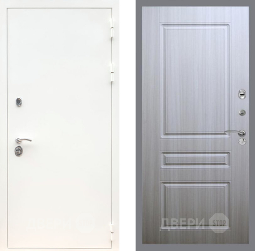 Дверь Рекс (REX) 5 Белая Шагрень FL-243 Сандал белый в Реутове