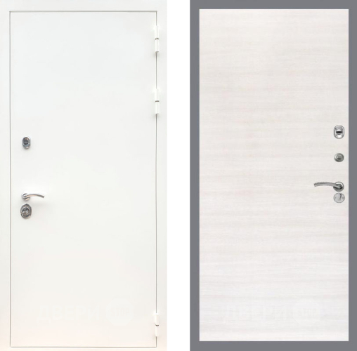 Входная металлическая Дверь Рекс (REX) 5 Белая Шагрень GL Акация в Реутове