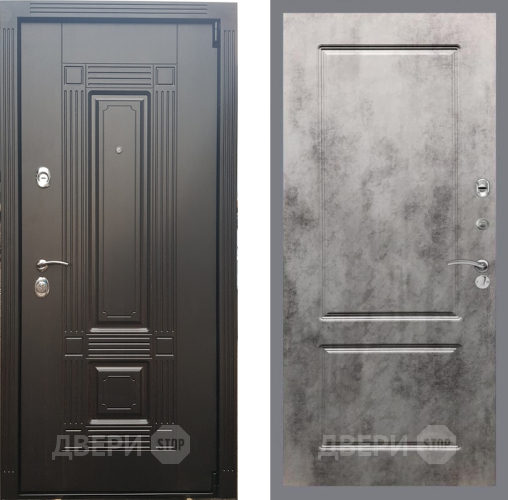 Входная металлическая Дверь Рекс (REX) 9 FL-117 Бетон темный в Реутове
