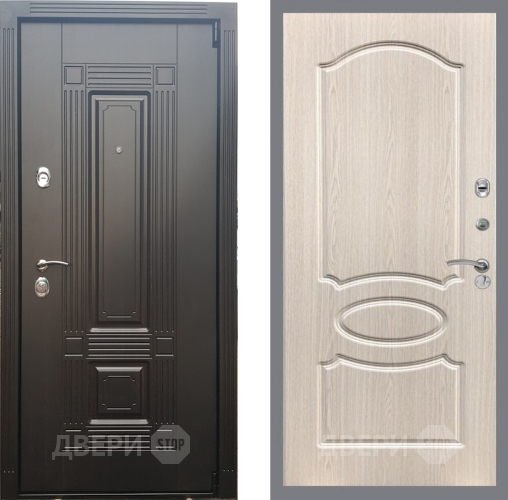 Входная металлическая Дверь Рекс (REX) 9 FL-128 Беленый дуб в Реутове