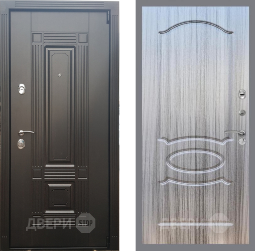 Входная металлическая Дверь Рекс (REX) 9 FL-128 Сандал грей в Реутове