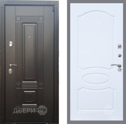 Входная металлическая Дверь Рекс (REX) 9 FL-128 Силк Сноу в Реутове