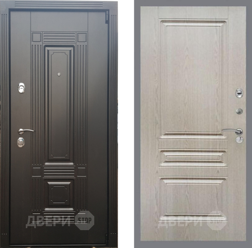 Входная металлическая Дверь Рекс (REX) 9 FL-243 Беленый дуб в Реутове