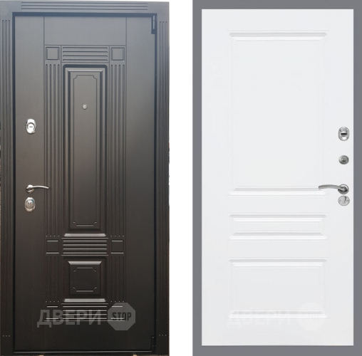 Входная металлическая Дверь Рекс (REX) 9 FL-243 Силк Сноу в Реутове