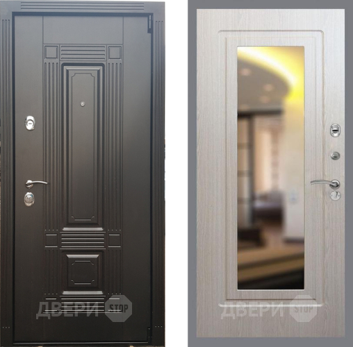 Входная металлическая Дверь Рекс (REX) 9 FLZ-120 Беленый дуб в Реутове