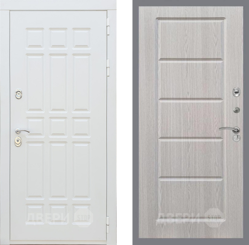 Входная металлическая Дверь Рекс (REX) 8 Силк Сноу FL-39 Беленый дуб в Реутове