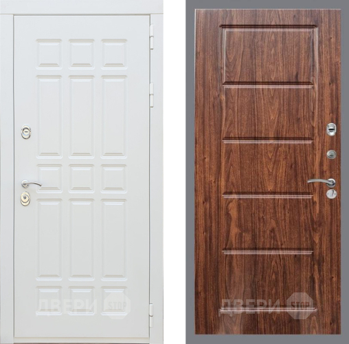 Входная металлическая Дверь Рекс (REX) 8 Силк Сноу FL-39 орех тисненый в Реутове