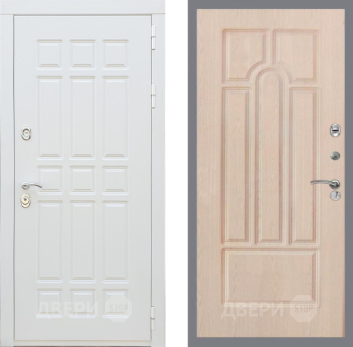 Входная металлическая Дверь Рекс (REX) 8 Силк Сноу FL-58 Беленый дуб в Реутове