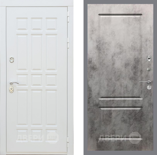 Входная металлическая Дверь Рекс (REX) 8 Силк Сноу FL-117 Бетон темный в Реутове