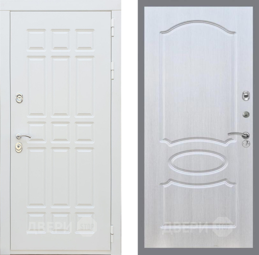 Входная металлическая Дверь Рекс (REX) 8 Силк Сноу FL-128 Лиственница беж в Реутове