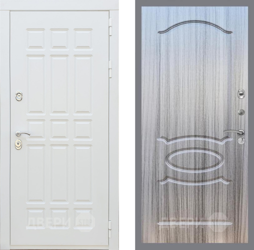 Входная металлическая Дверь Рекс (REX) 8 Силк Сноу FL-128 Сандал грей в Реутове