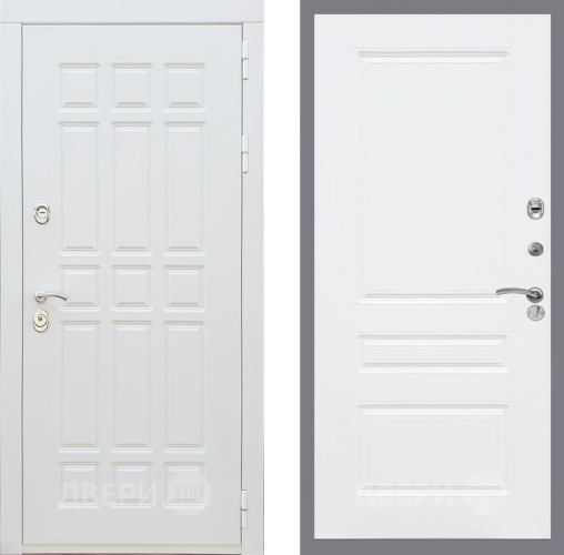 Входная металлическая Дверь Рекс (REX) 8 Силк Сноу FL-243 Силк Сноу в Реутове