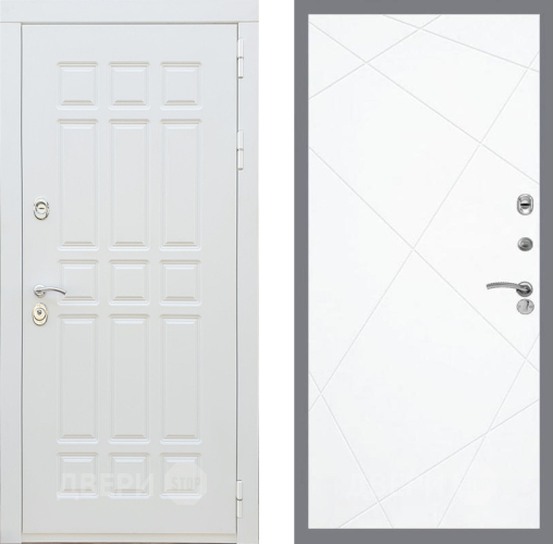 Входная металлическая Дверь Рекс (REX) 8 Силк Сноу FL-291 Силк Сноу в Реутове