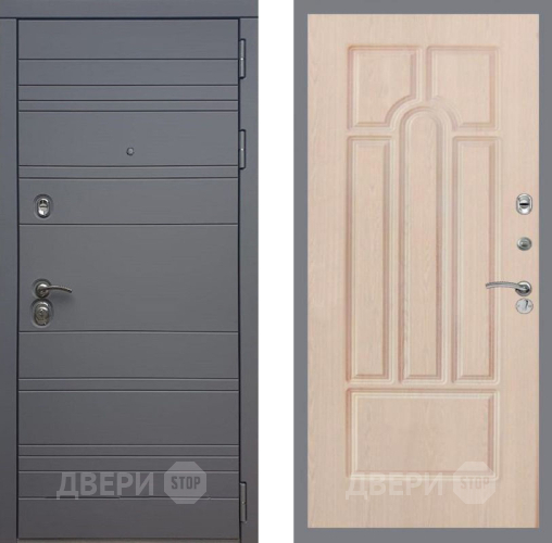 Входная металлическая Дверь Рекс (REX) 14 силк титан FL-58 Беленый дуб в Реутове