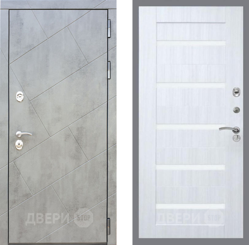 Входная металлическая Дверь Рекс (REX) 22 СБ-14 стекло белое Сандал белый в Реутове