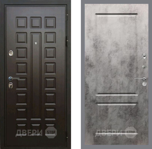 Входная металлическая Дверь Рекс (REX) Премиум 3к FL-117 Бетон темный в Реутове