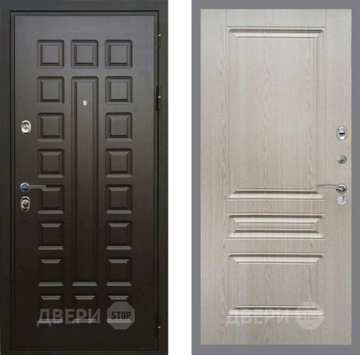 Входная металлическая Дверь Рекс (REX) Премиум 3к FL-243 Беленый дуб в Реутове