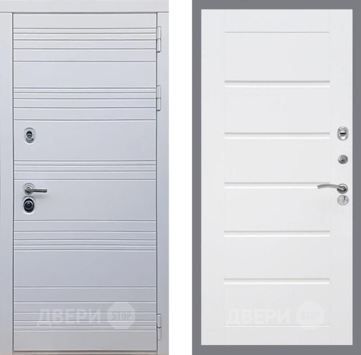 Входная металлическая Дверь Рекс (REX) 14 Силк Сноу Сити Белый ясень в Реутове