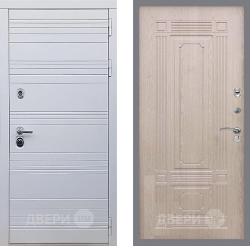 Входная металлическая Дверь Рекс (REX) 14 Силк Сноу FL-2 Беленый дуб в Реутове