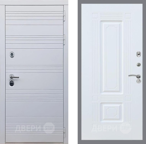 Входная металлическая Дверь Рекс (REX) 14 Силк Сноу FL-2 Силк Сноу в Реутове