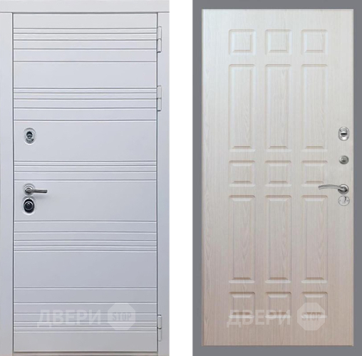 Входная металлическая Дверь Рекс (REX) 14 Силк Сноу FL-33 Беленый дуб в Реутове