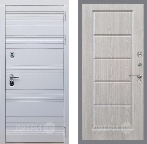 Входная металлическая Дверь Рекс (REX) 14 Силк Сноу FL-39 Беленый дуб в Реутове