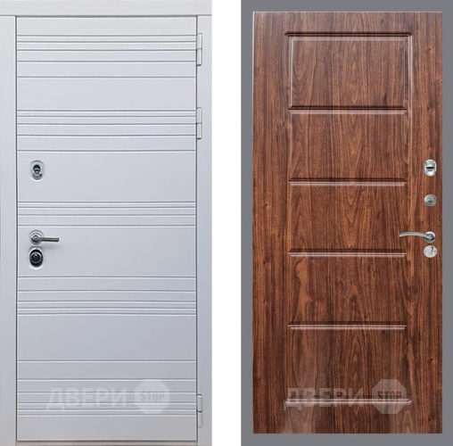 Входная металлическая Дверь Рекс (REX) 14 Силк Сноу FL-39 орех тисненый в Реутове