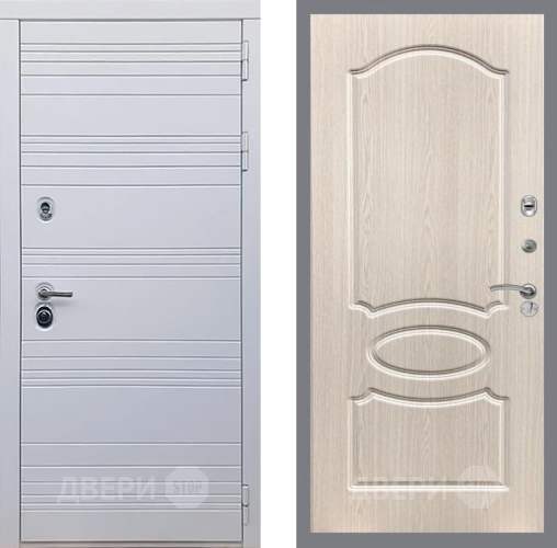 Входная металлическая Дверь Рекс (REX) 14 Силк Сноу FL-128 Беленый дуб в Реутове