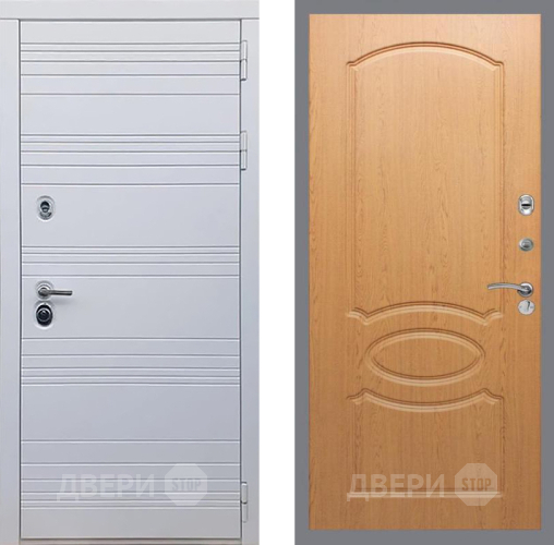 Входная металлическая Дверь Рекс (REX) 14 Силк Сноу FL-128 Дуб в Реутове