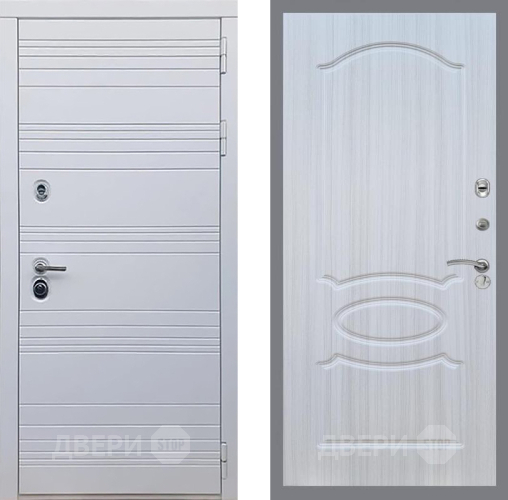 Входная металлическая Дверь Рекс (REX) 14 Силк Сноу FL-128 Сандал белый в Реутове