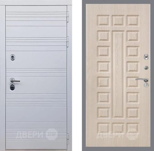 Входная металлическая Дверь Рекс (REX) 14 Силк Сноу FL-183 Беленый дуб в Реутове