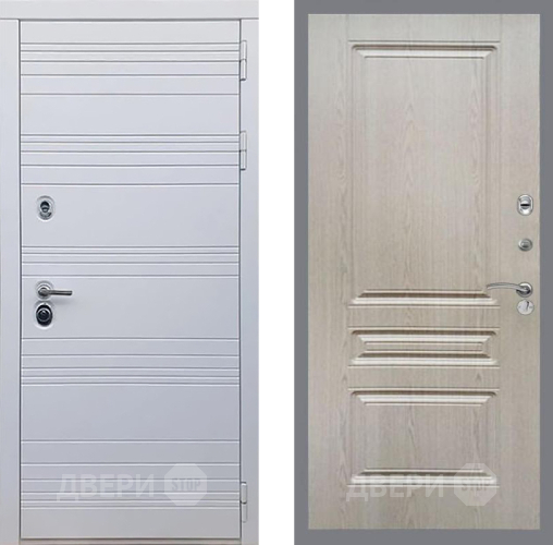 Входная металлическая Дверь Рекс (REX) 14 Силк Сноу FL-243 Беленый дуб в Реутове