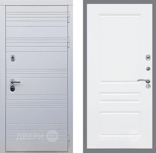 Входная металлическая Дверь Рекс (REX) 14 Силк Сноу FL-243 Силк Сноу в Реутове