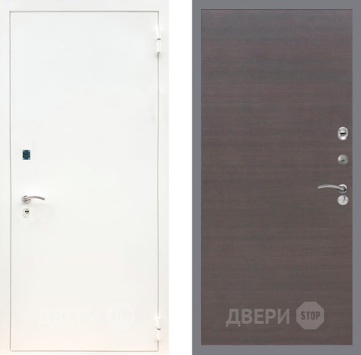 Входная металлическая Дверь Рекс (REX) 1А Белая шагрень GL венге поперечный в Реутове