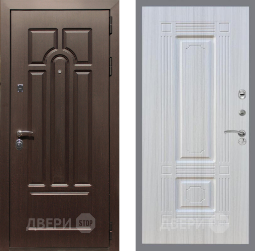 Входная металлическая Дверь Рекс (REX) Эврика FL-2 Сандал белый в Реутове