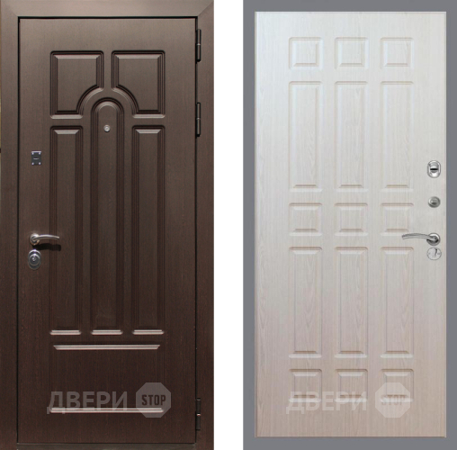 Входная металлическая Дверь Рекс (REX) Эврика FL-33 Беленый дуб в Реутове