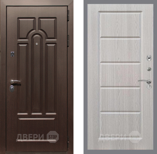 Входная металлическая Дверь Рекс (REX) Эврика FL-39 Беленый дуб в Реутове