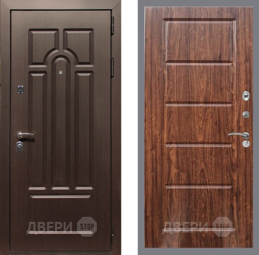 Входная металлическая Дверь Рекс (REX) Эврика FL-39 орех тисненый в Реутове