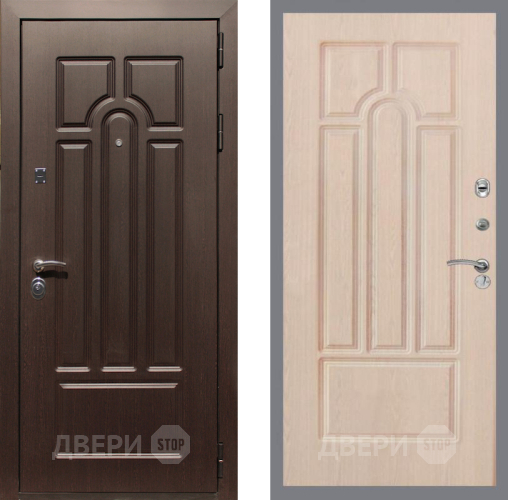 Входная металлическая Дверь Рекс (REX) Эврика FL-58 Беленый дуб в Реутове