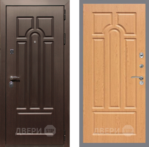 Входная металлическая Дверь Рекс (REX) Эврика FL-58 Дуб в Реутове