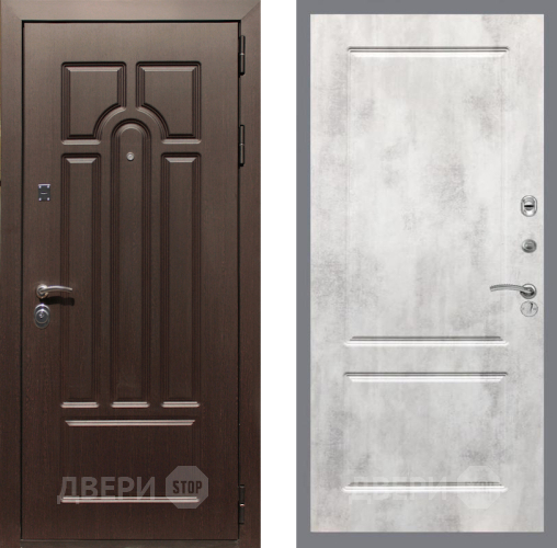 Входная металлическая Дверь Рекс (REX) Эврика FL-117 Бетон светлый в Реутове