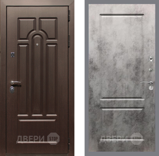 Входная металлическая Дверь Рекс (REX) Эврика FL-117 Бетон темный в Реутове