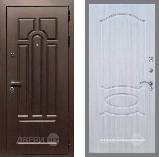 Дверь Рекс (REX) Эврика FL-128 Сандал белый в Реутове