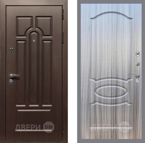 Входная металлическая Дверь Рекс (REX) Эврика FL-128 Сандал грей в Реутове