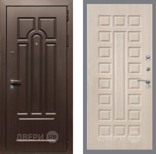 Входная металлическая Дверь Рекс (REX) Эврика FL-183 Беленый дуб в Реутове