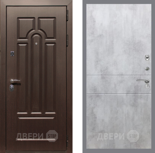 Входная металлическая Дверь Рекс (REX) Эврика FL-290 Бетон светлый в Реутове