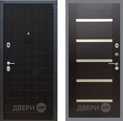 Входная металлическая Дверь Рекс (REX) 12 СБ-14 стекло белое венге поперечный в Реутове